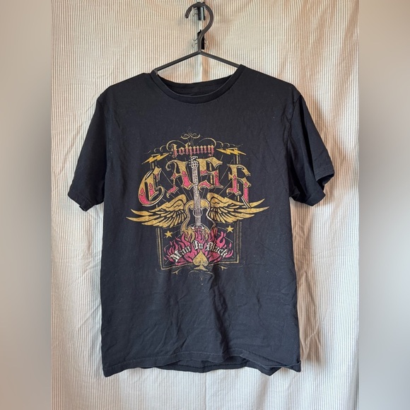 Johnny Cash Other - Johnny CAsh Black and Red Short Sleeve Tees